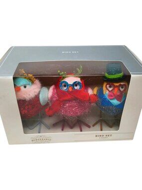 Target Wondershop Featherly Friends Christmas New Years Mini 3 Bird Set 2025 NWT